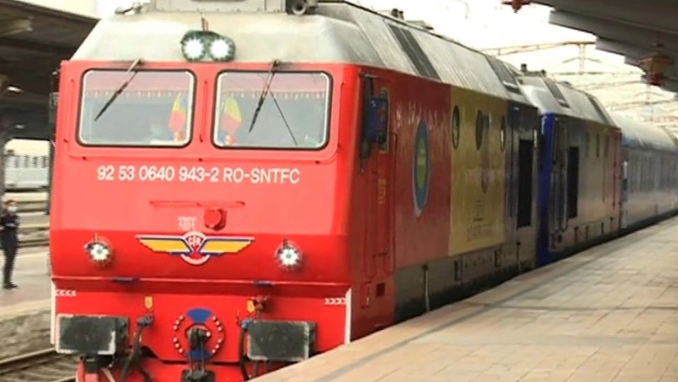 Trenul „Connecting Europe Express" a ajuns în Gara de Nord din Capitală