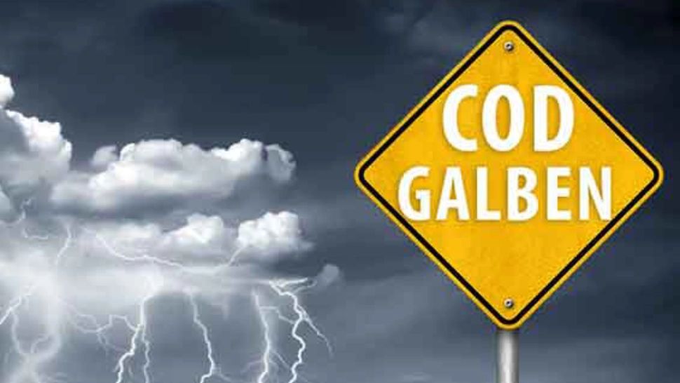 COD GALBEN de vreme rea în România! Care sunt zonele cele mai afectate