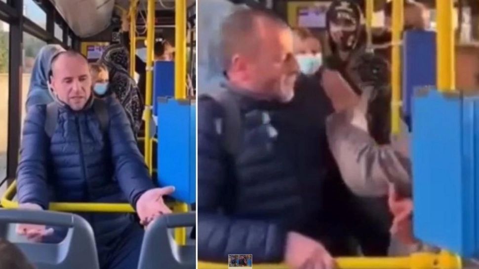 VIDEO | A primit palme pentru că nu purta mască. Totul s-a întâmplat într-un autobuz