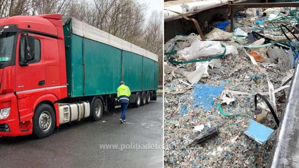 Peste 40 de tone de deşeuri oprite la frontiera de vest a României: De unde proveneau