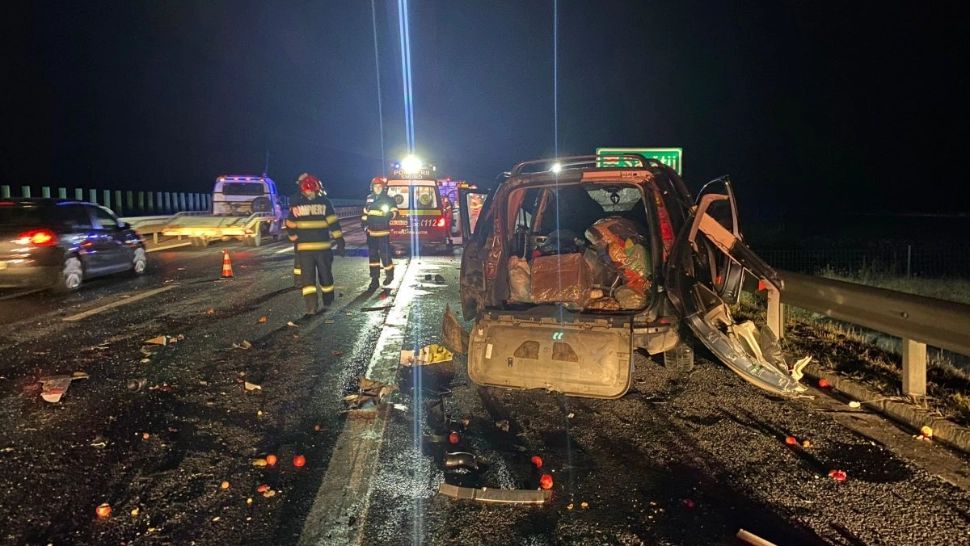 FOTO | Carambol cu 6 autovehicule, în Alba! 2 victime, dintre care una în comă – Trafic restricționat