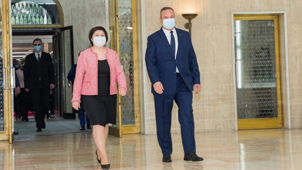 Nicolae Ciucă, întâlnire cu premierul Moldovei, la Palatul Victoria: Natalia Gavrilița efectuează o vizită oficială în România