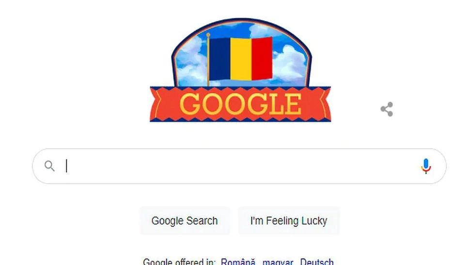 FOTO | GOOGLE sărbătorește printr-un doodle special Ziua Națională a României