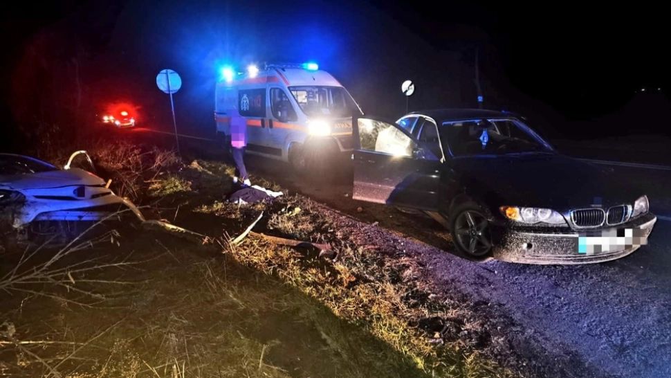 FOTO | Accident cu 7 persoane implicate, în Giurgiu: 2 victime, în urma unui impact violent