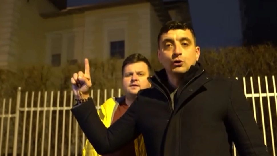 VIDEO George Simion a protestat "ACASĂ" la Iohannis: Ce ACUZAȚII îi aduce liderul AUR șefului statului