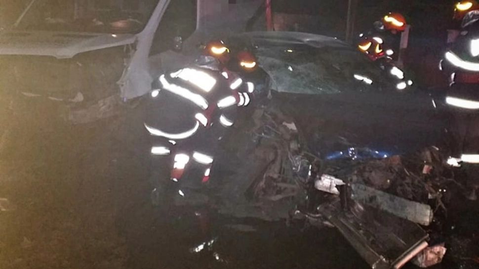 Accident cu 3 victime pe o șosea din Giurgiu FOTO