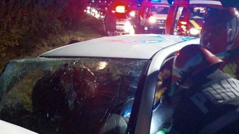 ACCIDENT grav în județul Dâmbovița! 7 răniţi, dintre care 3 pietoni. Printre victime, o femeie gravidă 