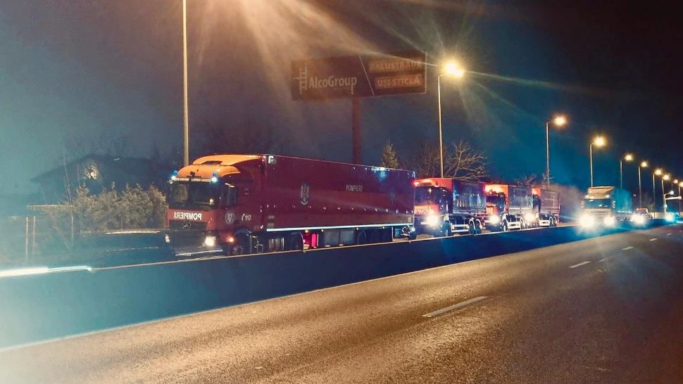 Camioane cu ajutoare pentru Ucraina, colectate împreună cu societatea civilă, au plecat din Bucureşti