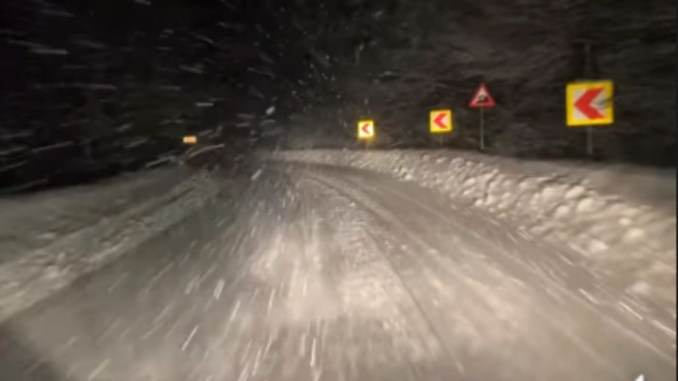 VIDEO | Vremea rea face ravagii. TIR-uri BLOCATE în Pasul Gutâi, din cauza unei avalanşe