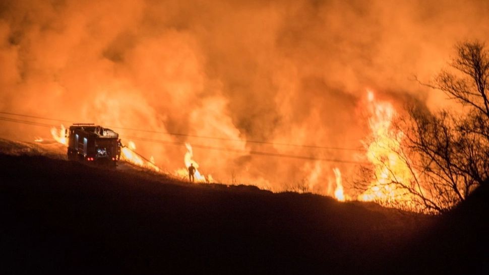 FOTO - INCENDIU uriaș la Botoșani, flăcările amintesc de bombardamentele din Ucraina