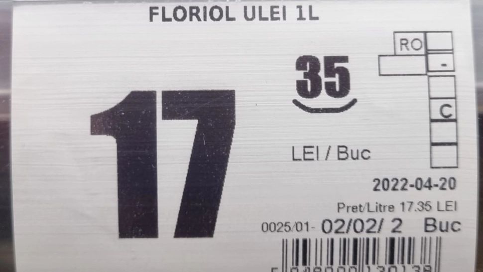 Uleiul de floarea soarelui se vinde la prețuri uriașe: un litru a ajuns la 17 lei - Prețuri șocante în magazine