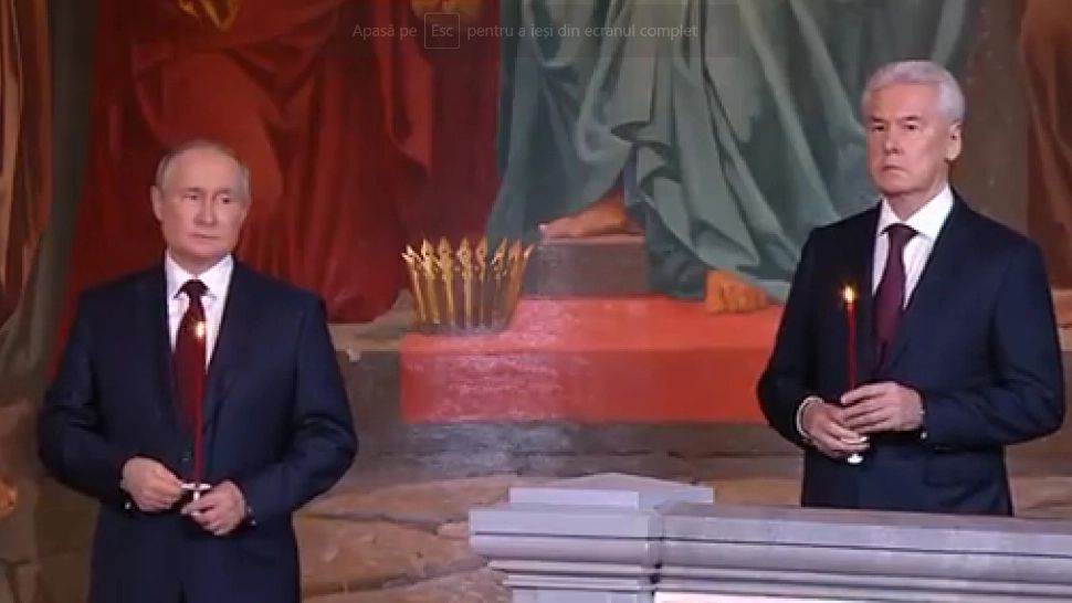 Putin s-a dus la slujba de Înviere în timp ce soldații săi ucid civili ucraineni