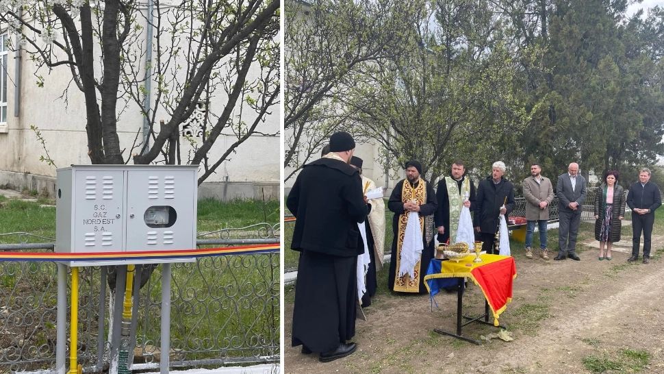 FOTO Contor de gaze, inaugurat cu preoți și panglică, într-o comună din Botoșani