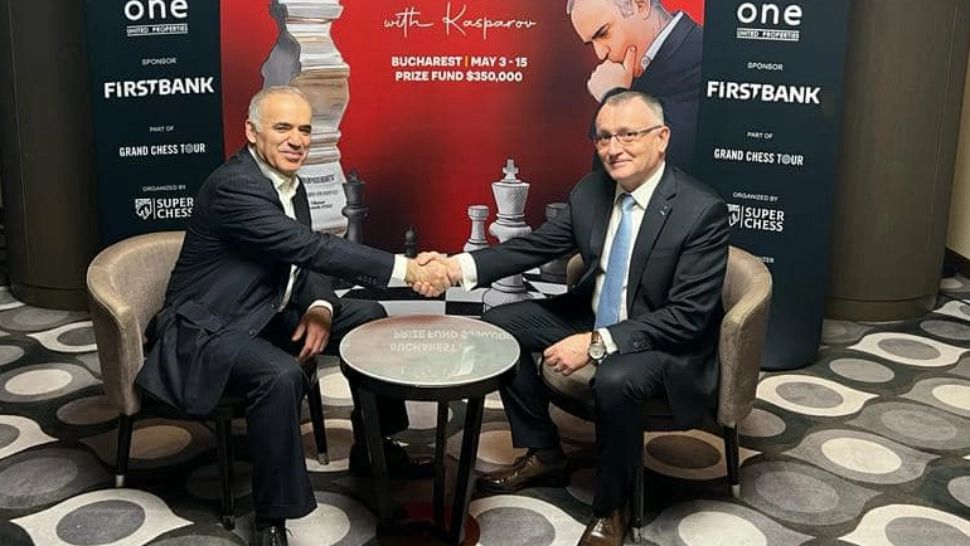 Sorin Cîmpeanu şi-a asumat introducerea şahului în şcolile din România - Întâlnire cu marele maestru Garry Kasparov