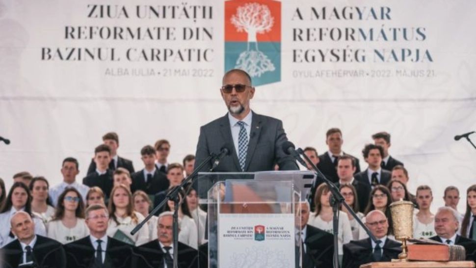 Kelemen Hunor a vorbit lângă o hartă a Ungariei Mari, care includea și Transilvania - Gestul controversat al președintelui UDMR - Cum a reacționat