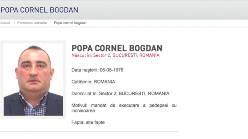 Un subaltern al lui Oprescu, DAT în urmărire. A dispărut de acasă ca să nu ajungă la închisoare