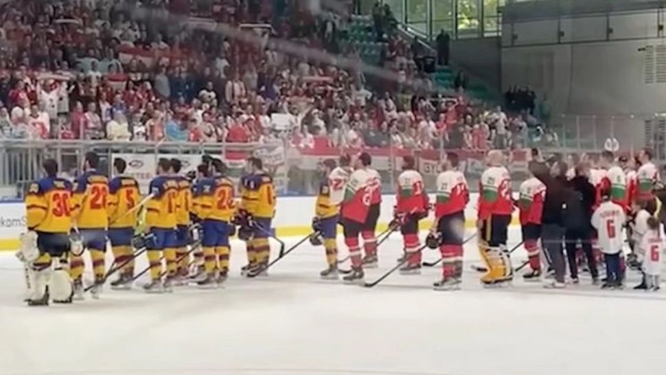 Naționala de hochei a României a cântat imnul Ținutului Secuiesc la meciul cu Ungaria, disputat la Cupa Mondială