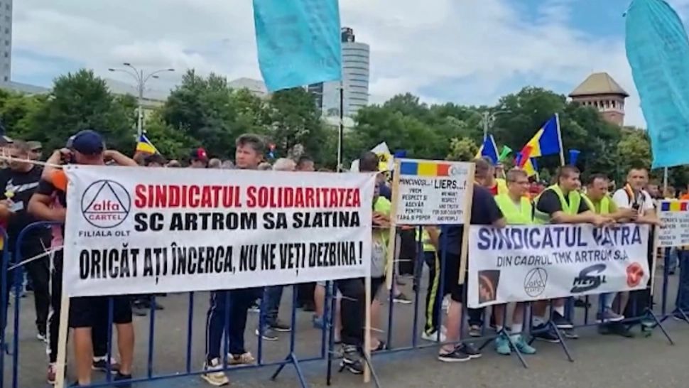 Angajații unui combinat care are capital rusesc, protest în Capitală: managerul a fost introdus pe lista persoanelor supuse sancţiunilor