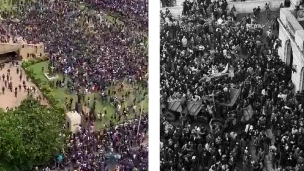 Proteste uriașe în Sri Lanka. Președintele a fugit, scenele amintesc FRAPANT de căderea lui Ceaușescu - VIDEO