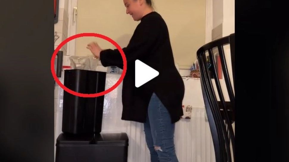VIDEO – Cum se pune corect sacul de plastic în coșul de gunoi – Clipul care a făcut 12 milioane de vizualizări