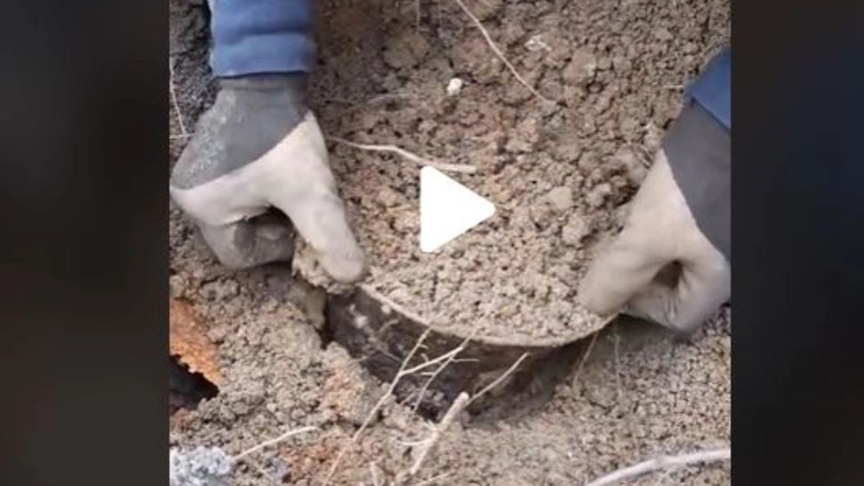 VIDEO – Ce a putut să găsească un român în pământ. Bărbatul refuză să spună în ce zonă a făcut descoperirea