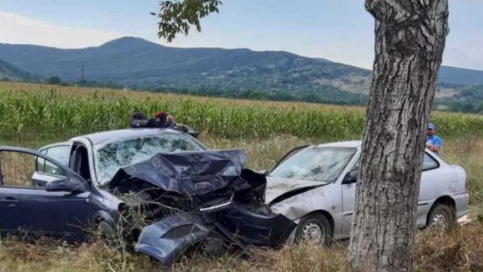 Mașină proiectată într-un copac după un impact frontal în județul Buzău: un mort şi 4 răniţi, între care și doi copii