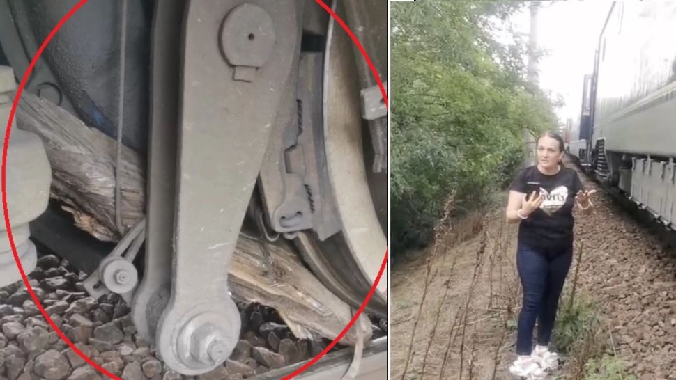 Panică într-un tren cu destinația Caracal. Traverse dintr-un pod s-au RUPT la trecerea vagoanelor -VIDEO