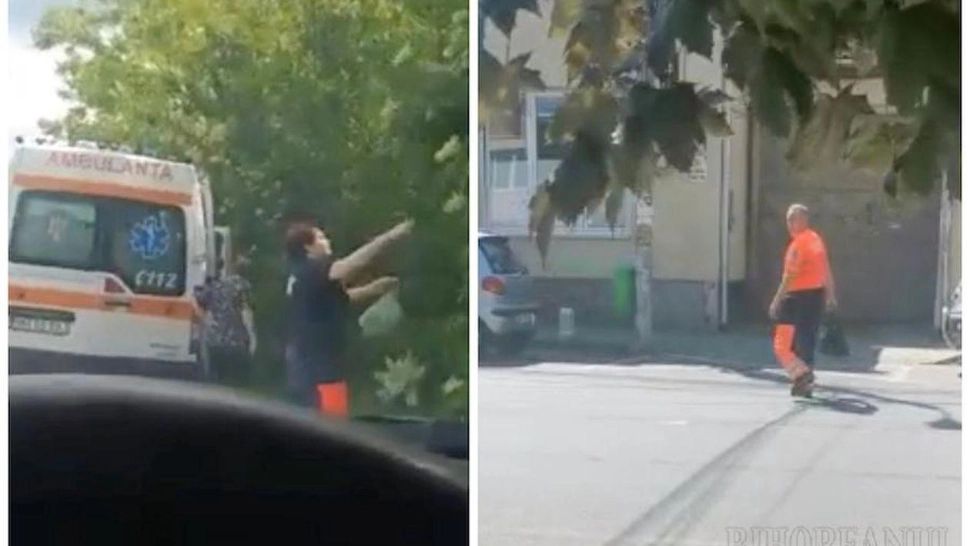 Asistentă la Ambulanța Bihor, filmată când culegea flori de soc cu pacientul în salvare - VIDEO