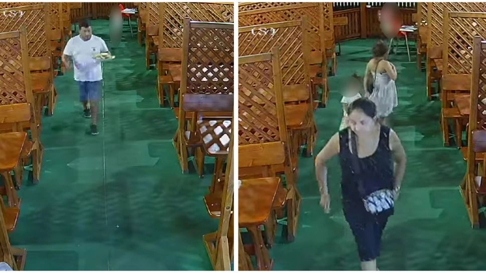 Au mâncat împreună cu cei trei copii la un restaurant și au plecat fără să plătească - VIDEO