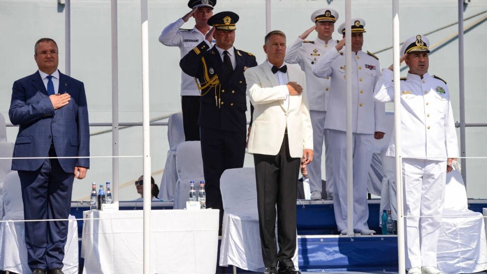 Klaus Iohannis și Nicolae Ciucă, la festivităţile prilejuite de Ziua Marinei Române, la Constanţa