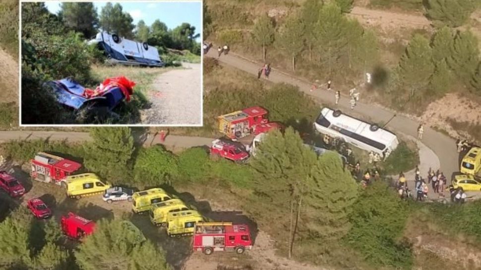 Un autocar plin cu nuntași s-a răsturnat – zeci de răniți, 4 elicoptere au intervenit - VIDEO