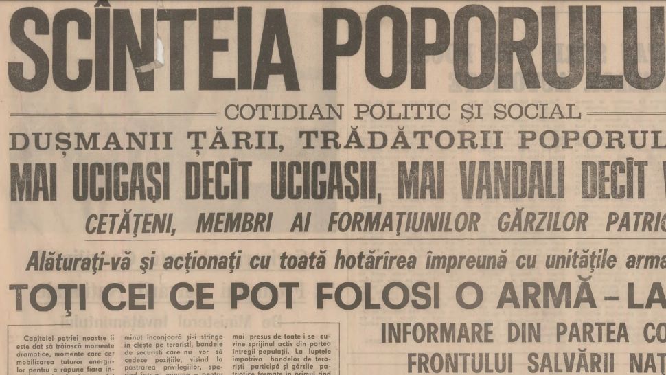 "Teroriștii" din decembrie 1989, rezultat al psihozei securiste. Rechizitoriul in Dosarul Revoluției