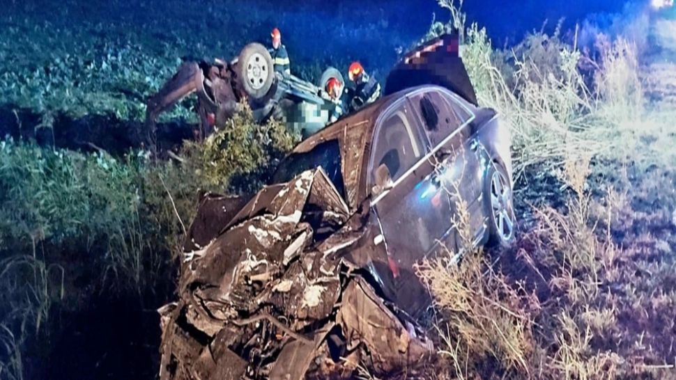 Impact violent pe DN 6, în județul Giurgiu. Două persoane, la spital