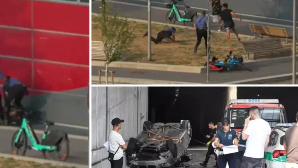 Român lovit cu piciorul în cap de un polițist italian. S-a răsturnat cu mașina după ce a încercat să fugă de agenți - VIDEO