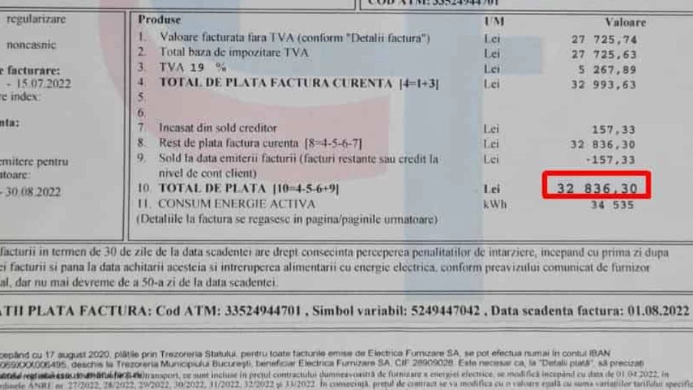 Facturi de coșmar pentru români. 33.000 de lei pentru regularizare