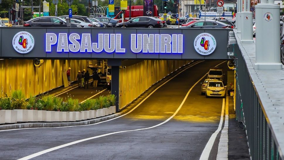 Restricţii de trafic, din nou, în Pasajul Unirii. Se repară sistemul de evacuare a apei