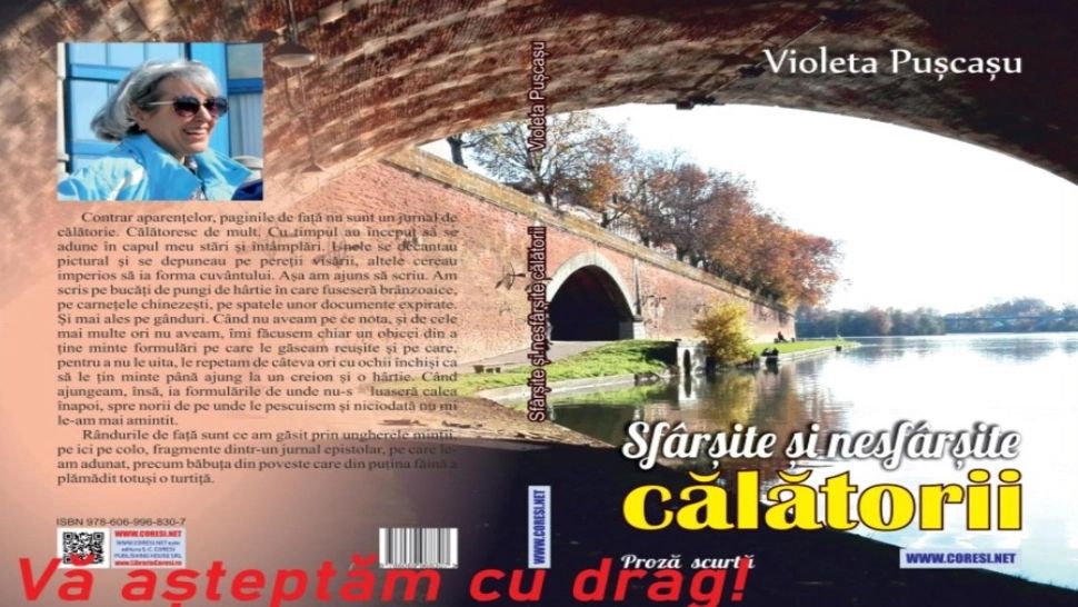 Violeta Pușcașu și-a lansat volumul de proză scurtă "Sfârșite și nesfârșite călătorii" - VIDEO