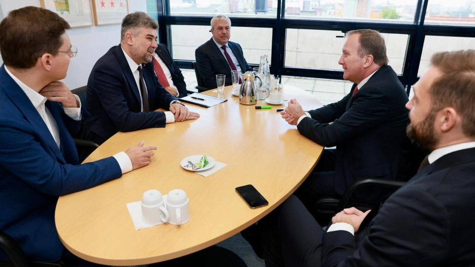 Marcel Ciolacu s-a întâlnit cu fostul premier al Suediei, Stefan Lofven. Discuții importante pe energie 