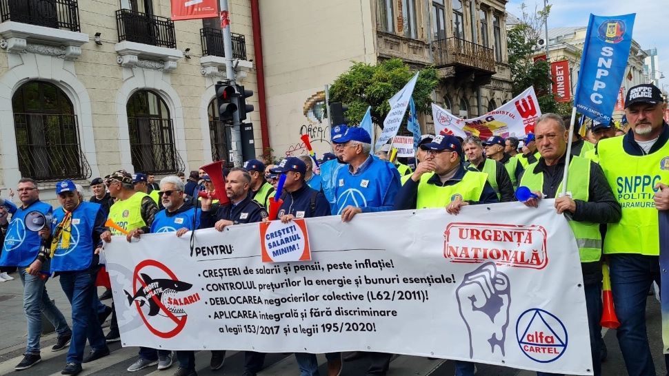 Ziua protestelor sociale. Cartel Alfa cere de urgență creșterea salariilor și indexarea lor cu inflația