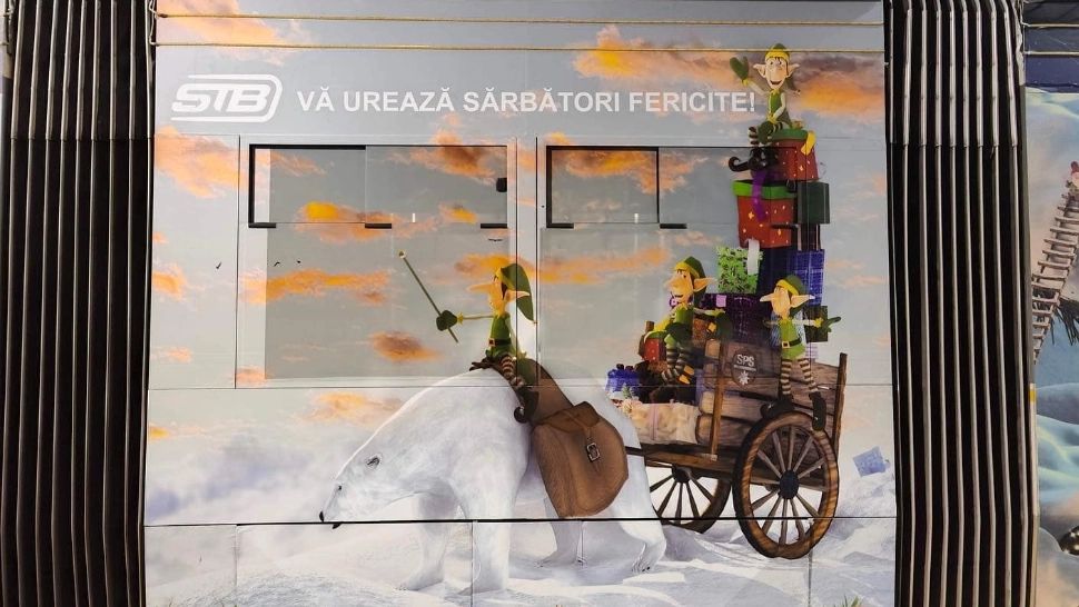 Tramvaiul Colindelor circulă, de Sărbători, în București. Călătoriile sunt GRATUITE. Aplicația prin care îl localizezi în timp real - FOTO