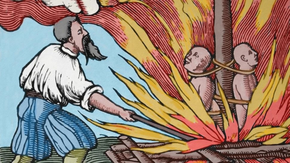 Scene demne de Evul Mediu. Ars de viu după ce a fost acuzat de furt