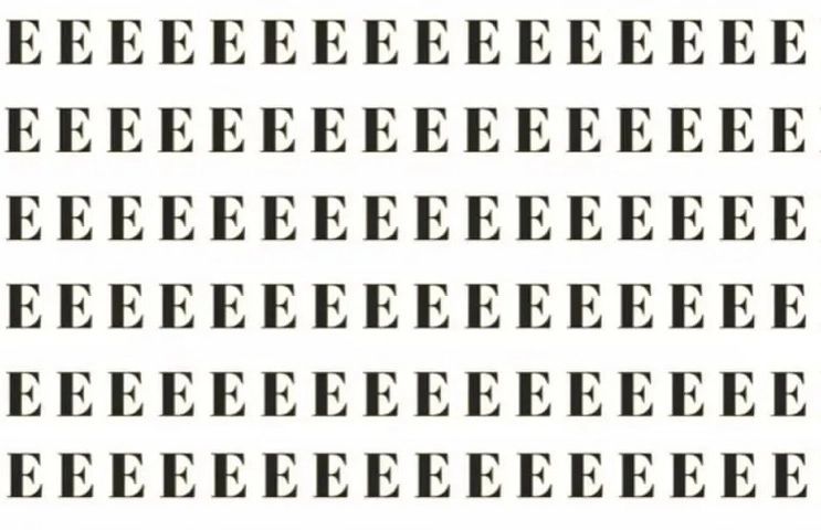 Găsește litera F - iluzia optică pe care doar 1% din oameni o rezolvă. Provocarea de 7 secunde! 