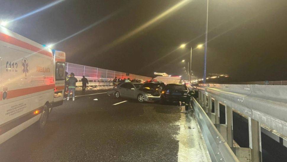 Accident șocant pe Autostrada Sibiu–Pitești: un șofer s-a aruncat de pe pod, încercând să evite impactul. A murit pe loc - FOTO