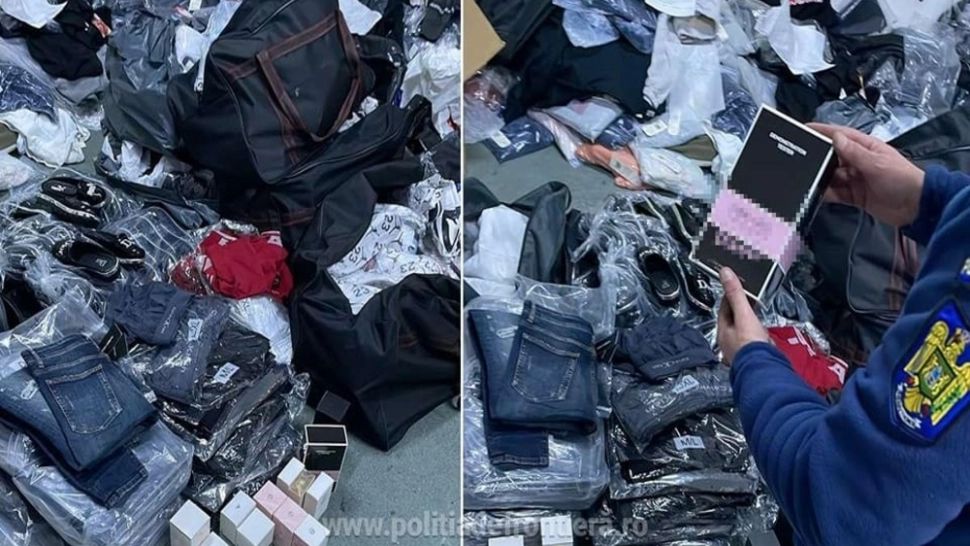 Bunuri contrafăcute, în valoare de peste 200.000 lei, descoperite în 5 autocare, la Vama Giurgiu