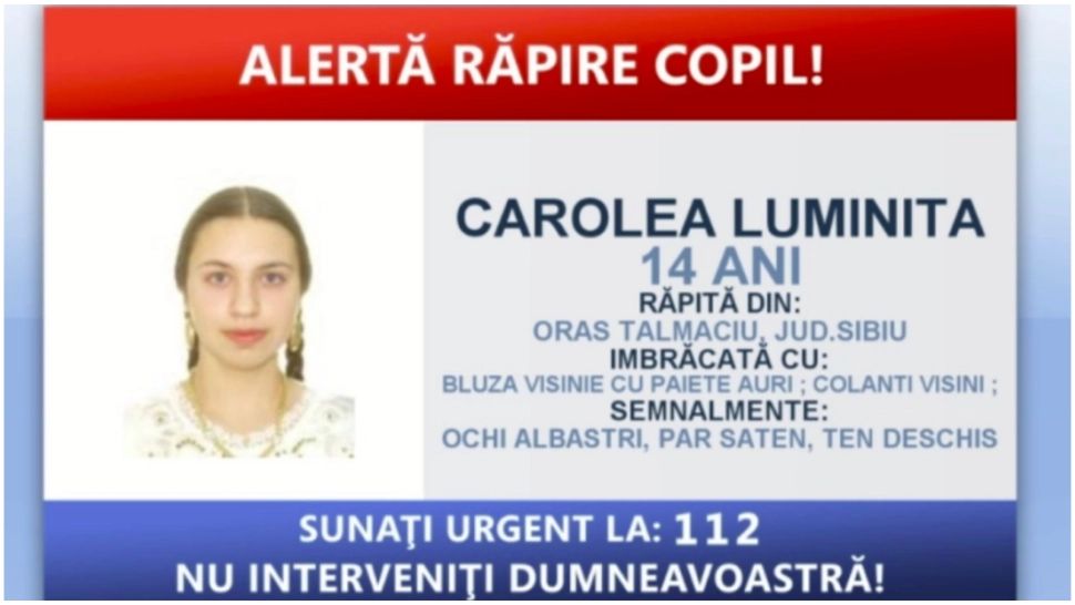 Răsturnare de situație în cazul fetei de 14 ani, din Sibiu, răpită de 4 bărbați mascați. Poliția a intrat pe fir