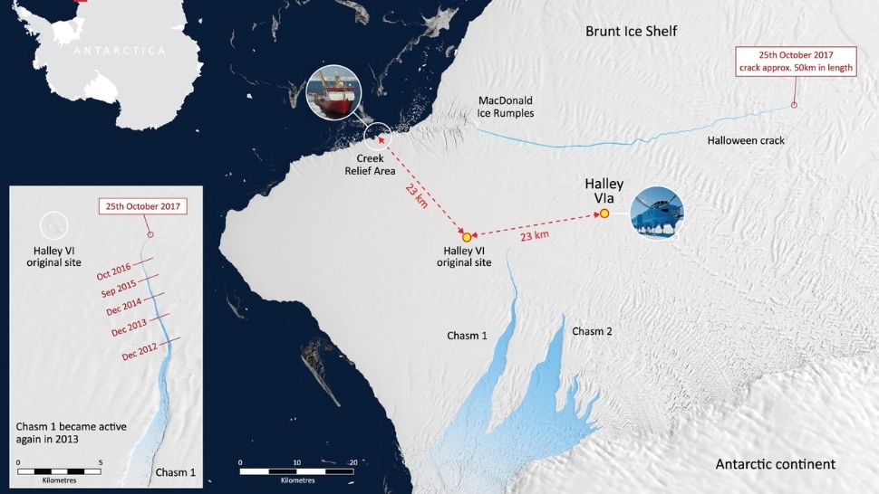 Antarctica: Un aisberg uriaș, cu o suprafaţă de 15 ori mai mare ca cea a Parisului, s-a detaşat de banchiză! Ipoteza luată în calcul de experți