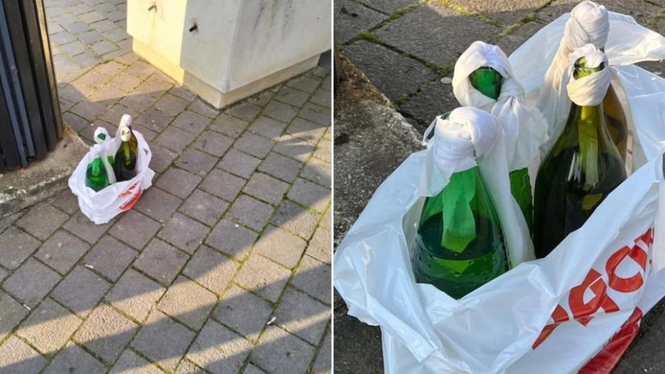 Cocktail-uri Molotov, descoperite lângă Catedrala Ortodoxă din Alba Iulia 