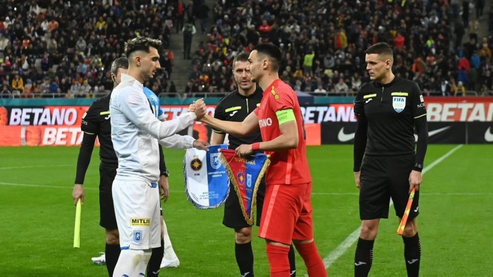 FCSB – Universitatea Craiova, scor 1-1. Gazdele au deschis scorul în minutul 1, oaspeţii au egalat în minutul 90+1