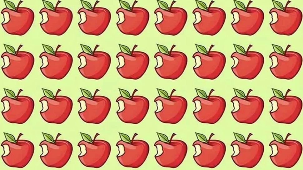 Poți să găsești mărul diferit din această imagine în doar 30 de secunde? Doar 10% din oameni reușesc să rezolve testul