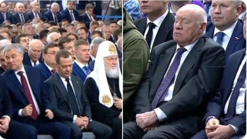 Fotografiile care-l vor enerva pe Vladimir Putin. S-a dormit pe capete la discursul despre starea națiunii - GALERIE
